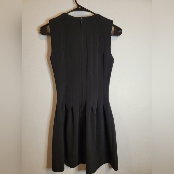 H&M Black Fit and Flare Pleated Punk Dress Size 4 - Picture 6 of 9